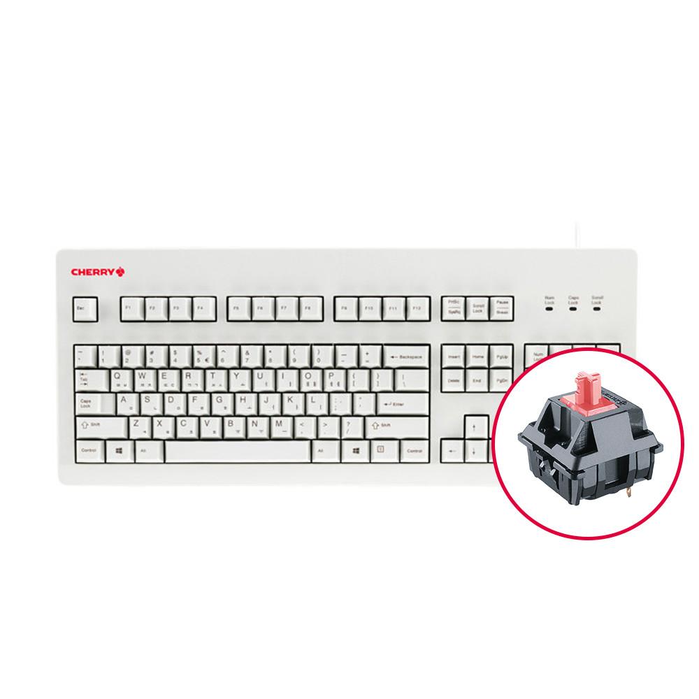 체리 G80-3494 오리지널 클래식 키보드 라이트그레이 저소음적축