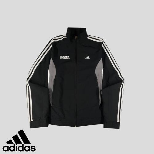 아디다스 00S 블랙 그레이 배색 클라이마라이트 삼선 사이드라인 폴리 바람막이 윈드브레이커  SIZE M