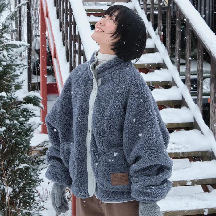 [4th] Poppy Fleece Jumper - Vintage Blue