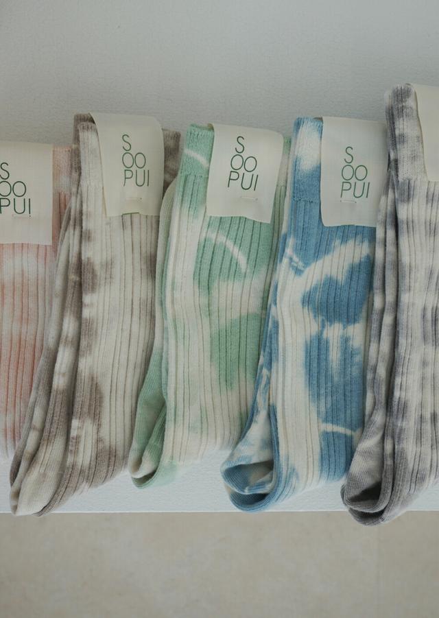 Plants tie-dye organic cotton socks (식물염색 타이다이 오가닉 삭스 여성, 남성)