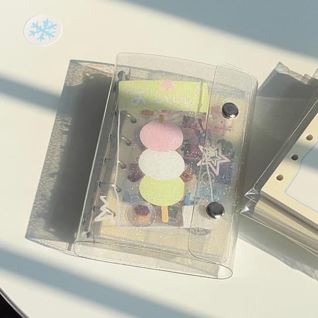 수심 Glow Blur Diary vol.2  글로우 블러 다이어리 바인더 글리터 투명 PVC A7