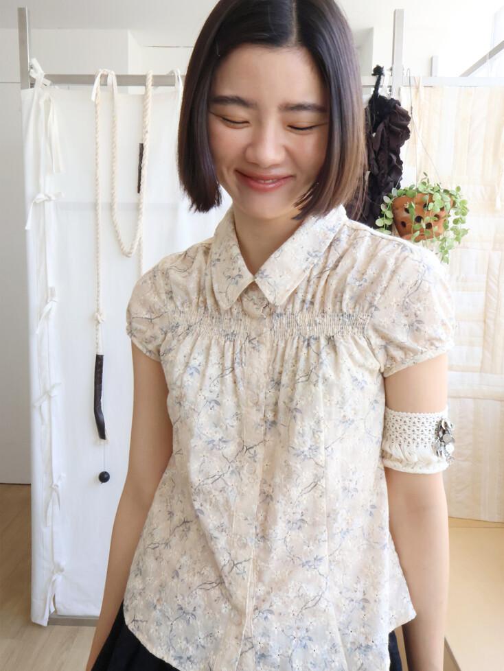 Girly Embroidery Blouse Pure White