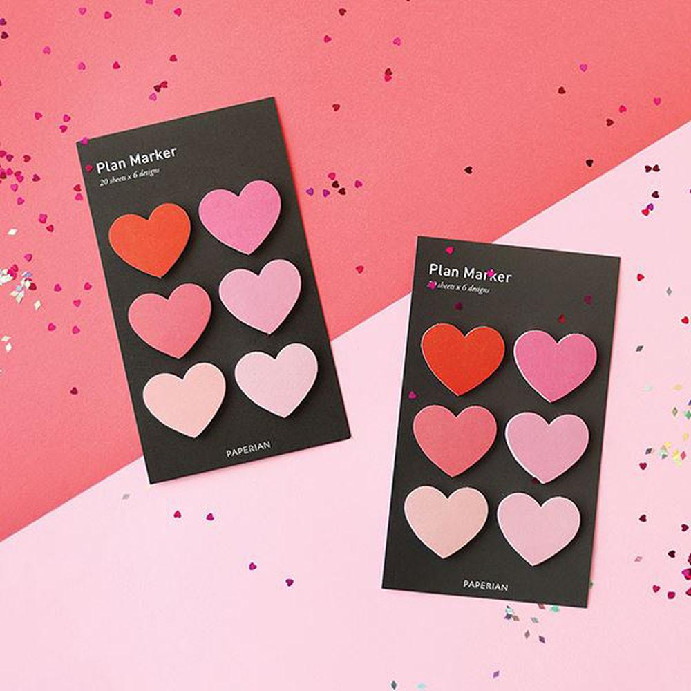 플랜마커-하트 점착메모지