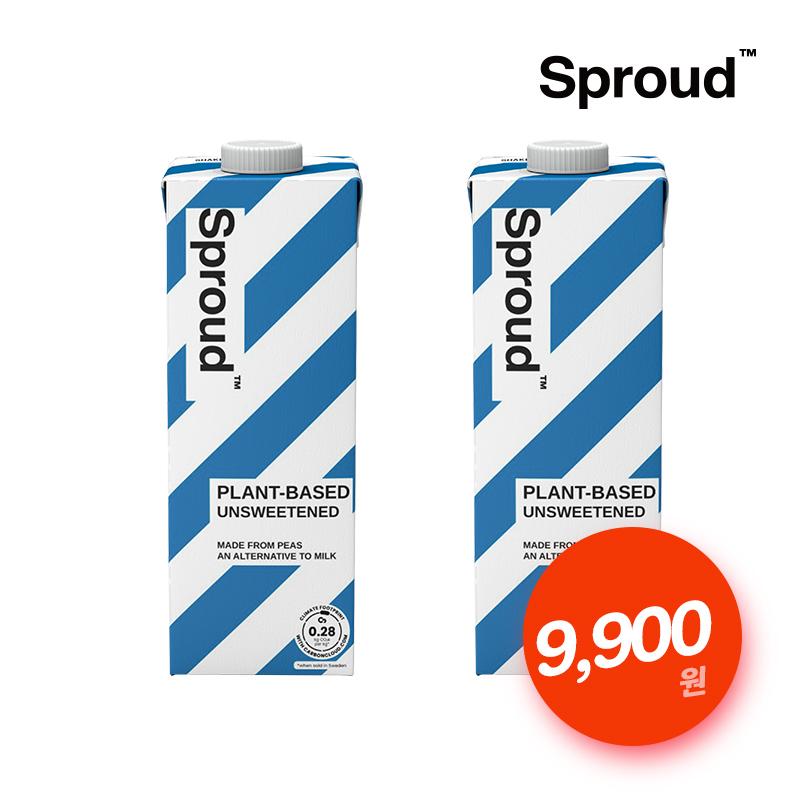 [스프라우드] 완두콩드링크 스웨덴 완두콩 두유 언스윗 1L x 2개입_Sproud