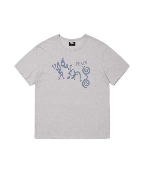 Oversized BEING Nature Half Sleeve Grey