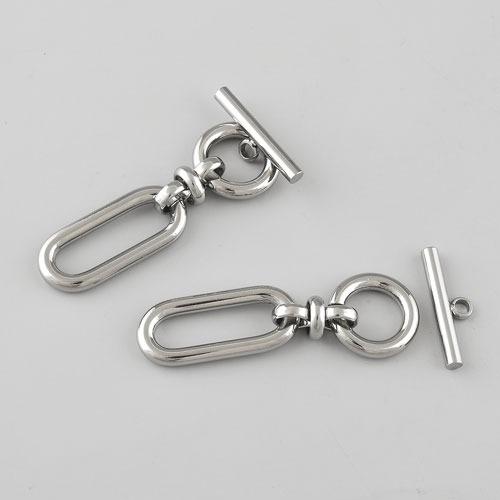 스테인레스스틸 둥근오벌 라운드 토글바(1조) 목걸이팔찌부자재 써지컬 m2211-17