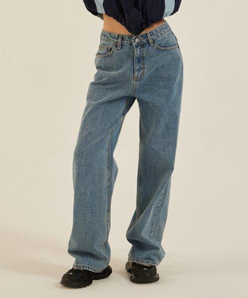 [9097] MC 유니섹스 와이드 데님 (라이트 인디고)