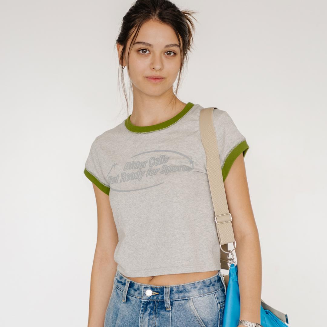 Star Ringer tee-Gray