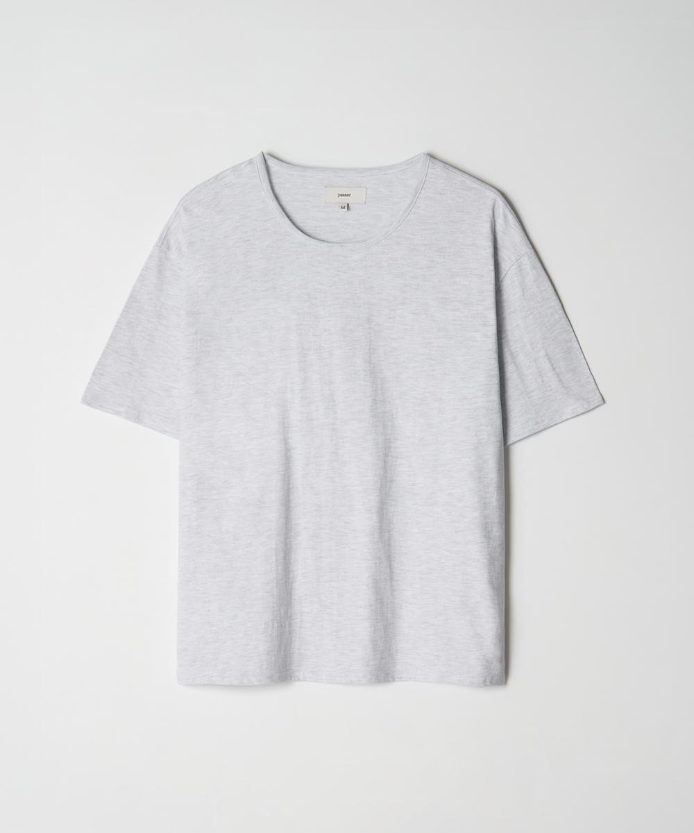 Relaxed Crop T-Shirt WHITE MELANGE