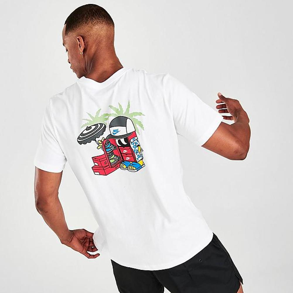 나이키 스포츠웨어 슈박스 그래픽 반팔티 화이트