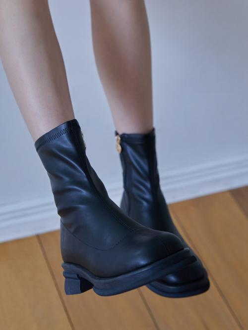 Monday 먼데이 통굽 삭스부츠 4.5cm_2color