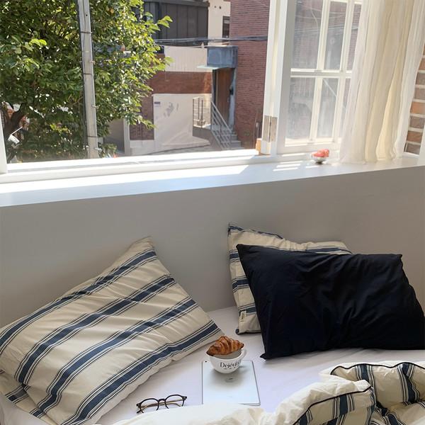 [뉴컬러] 런던 스트라이프 양면 차렵이불 3colors (사계절/봄여름)