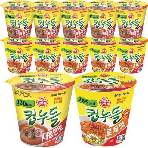 오뚜기 컵누들 매콤한맛x6 + 컵누들 로제맛x6 - 컵라면 | 쿠팡