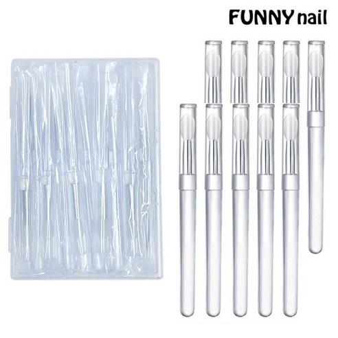 [퍼니네일] 실리콘브러쉬 10개세트 네일파우더 브러쉬 글리터 톡톡 다용도 실리콘 립브러쉬, 실리콘브러쉬 10개..., 1개 - 네일케어 | 쿠팡