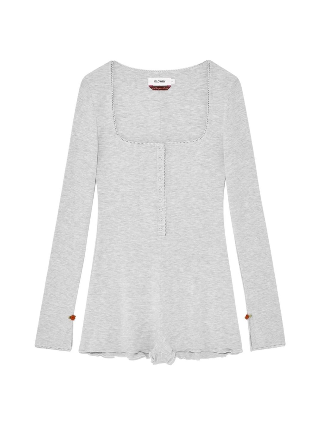 BLISS FIT ROMPER (WHITE MELANGE)