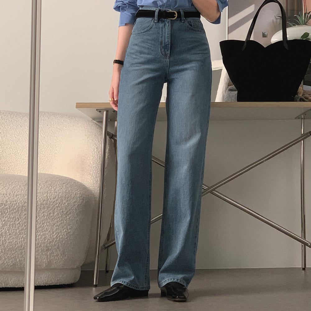 에드나 스트레이트 데님 팬츠 (중청)