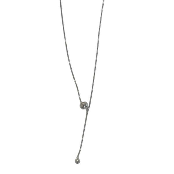 [viviflo] silverball layered necklace / 실버볼 레이어드 목걸이