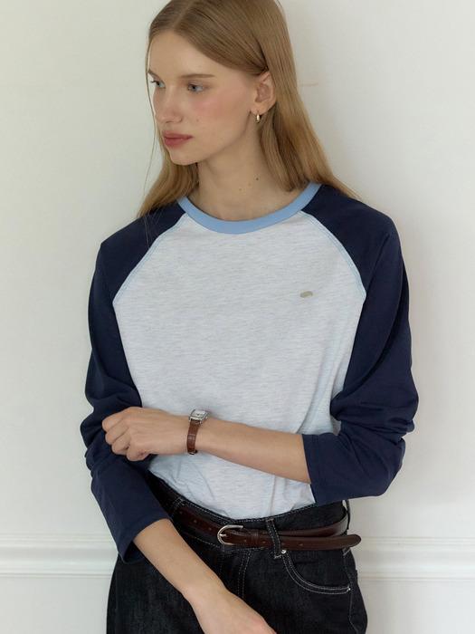 Two-tone Raglan T-shirt - Navy