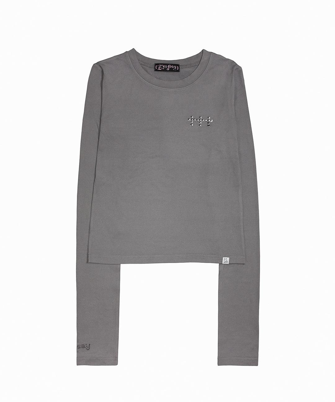 PIXEL CROSS TEE - WARM GREY