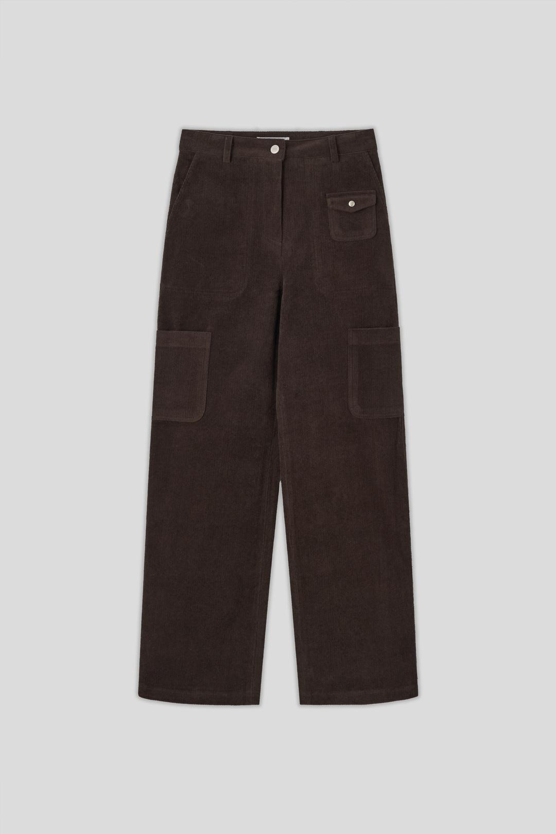 T/T Twin patch corduroy pants (brown)