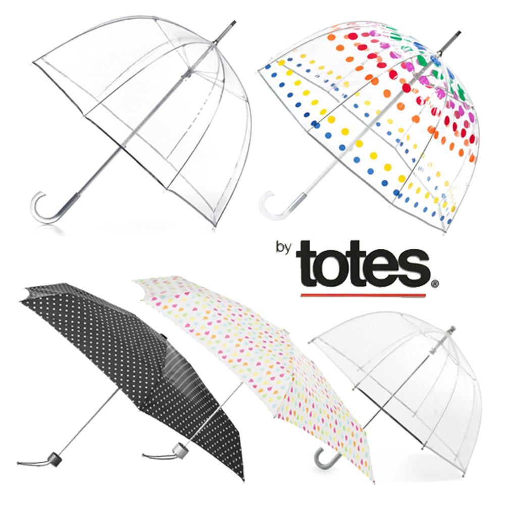 [totes ]토츠 2종 어린이/성인 커플우산 투명 장우산(수동)도트 클리어(민무늬)