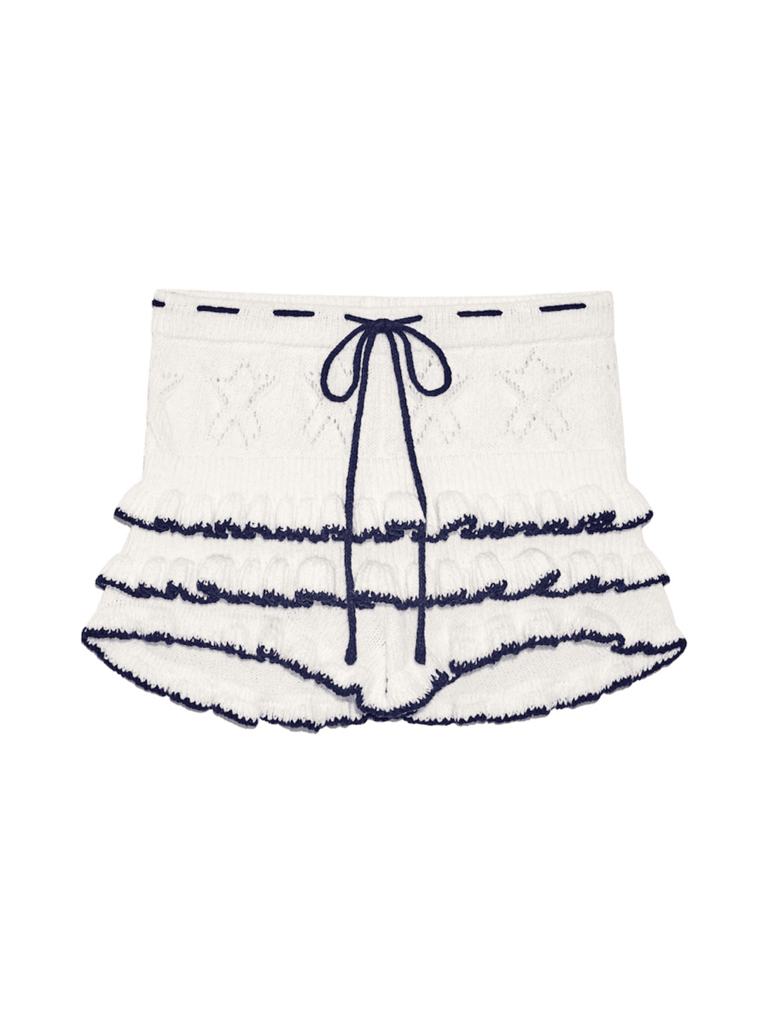 CANDY POP KNIT SHORTS (WHITE)