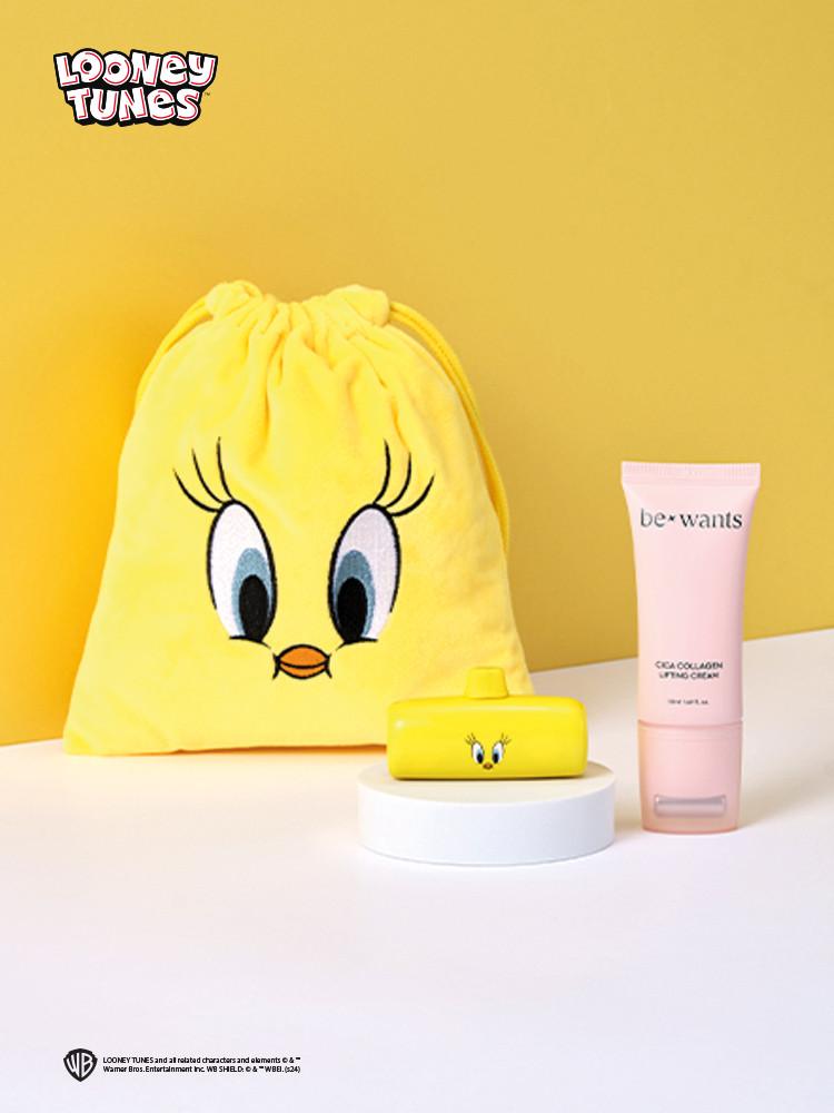 비원츠 시카콜라겐 리프팅 크림 50ml + 트위티 보조배터리(c타입&5,000mAh) SET [트위티 파우치 증정] 바르는 콜라겐 / 마사지크림 / 괄사크림