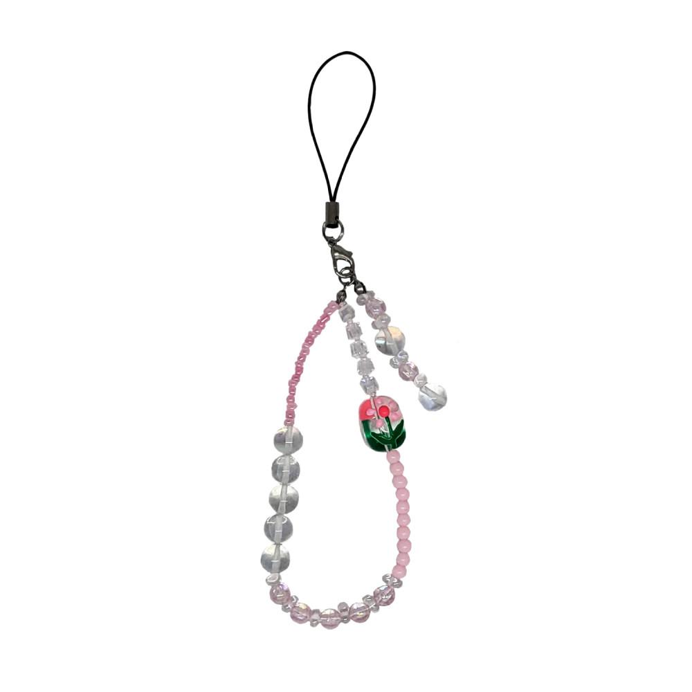 [모크공방] Pink Flower Strap
