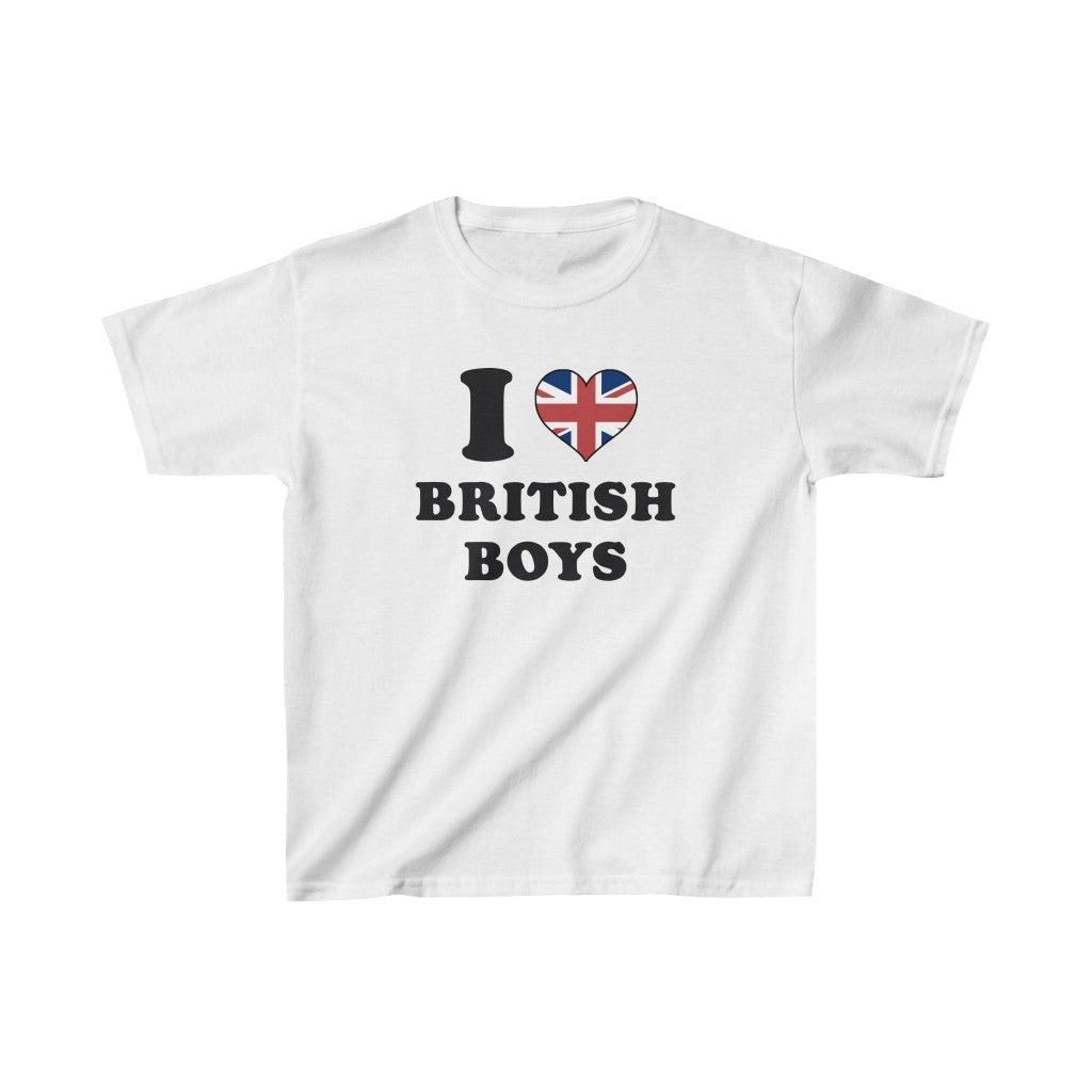 I love British boys Baby Tee - XS / White