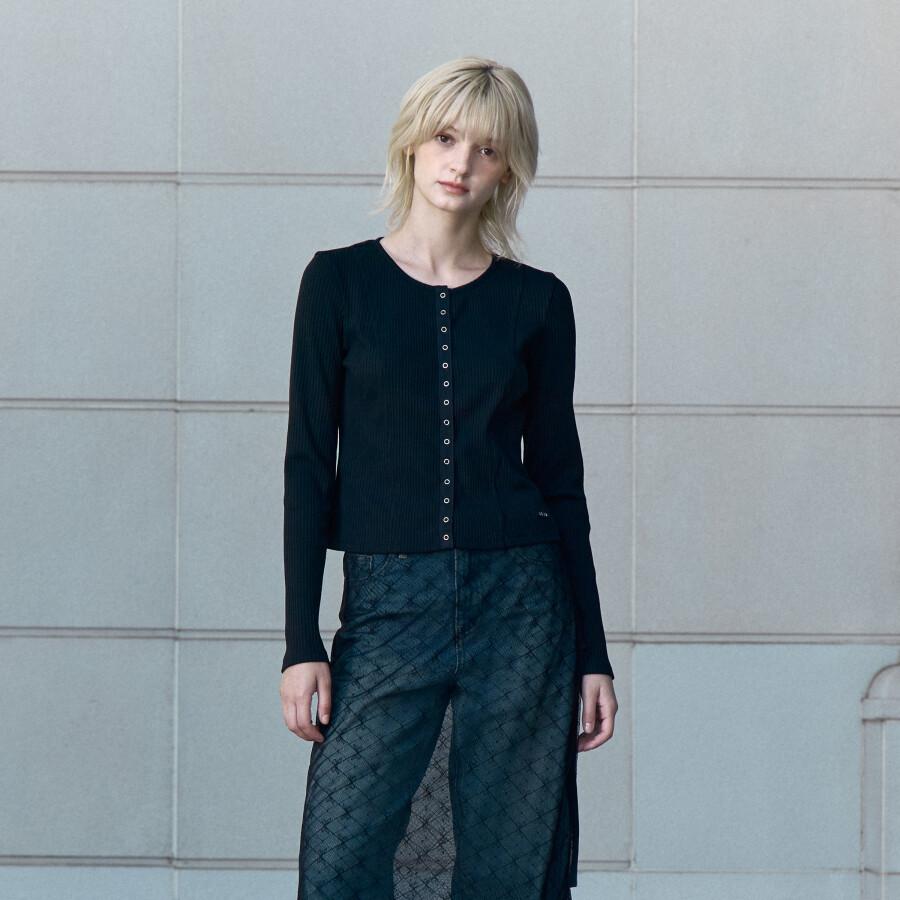 J스냅포인트골지티셔츠(ON)