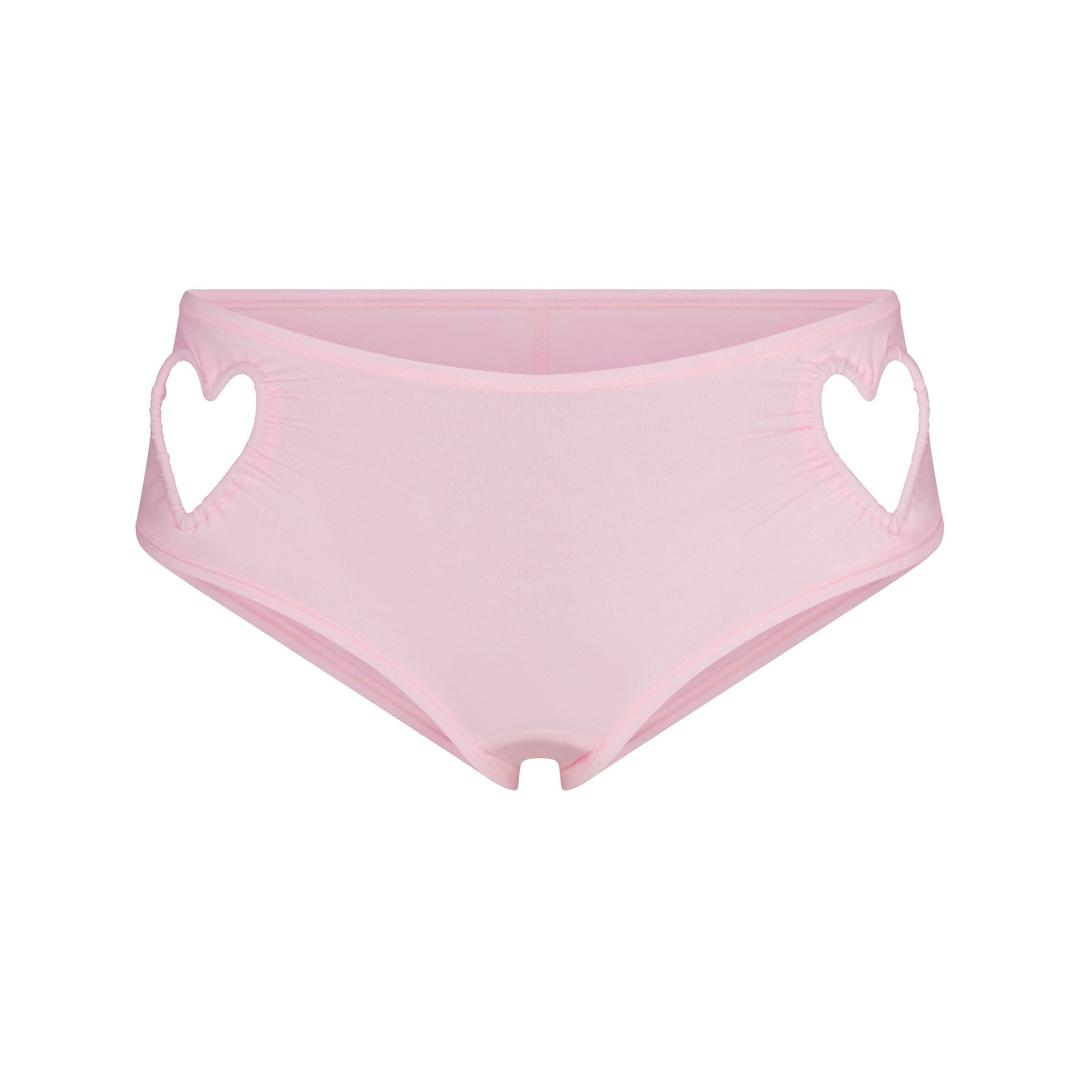 COTTON JERSEY HEART HIPSTER | CHERRY BLOSSOM