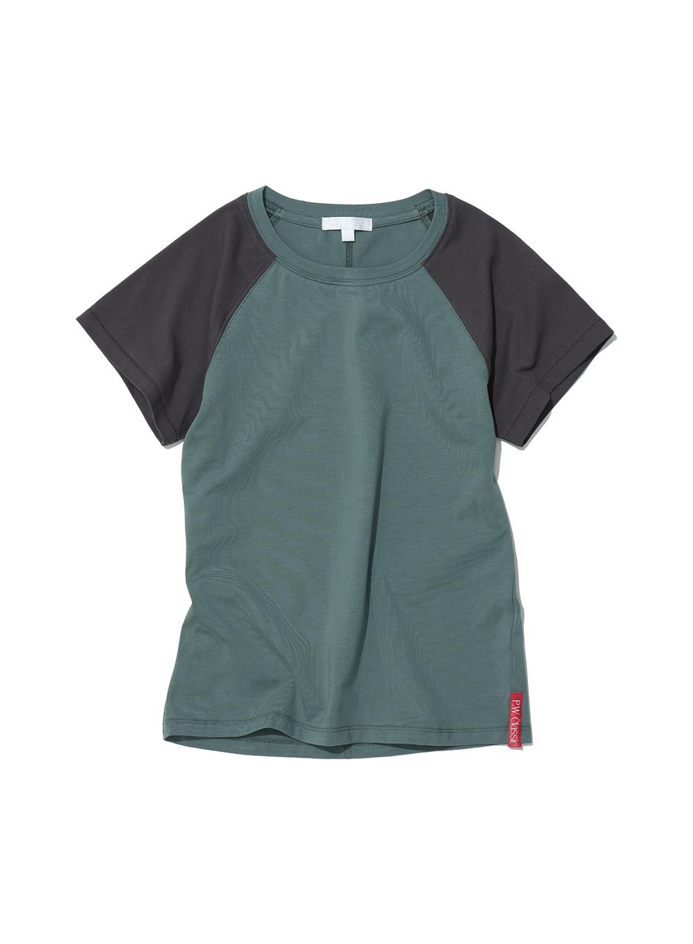 [WOMEN] PWC COLORBLOCK FITTED EVERYDAY TEE_FOREST