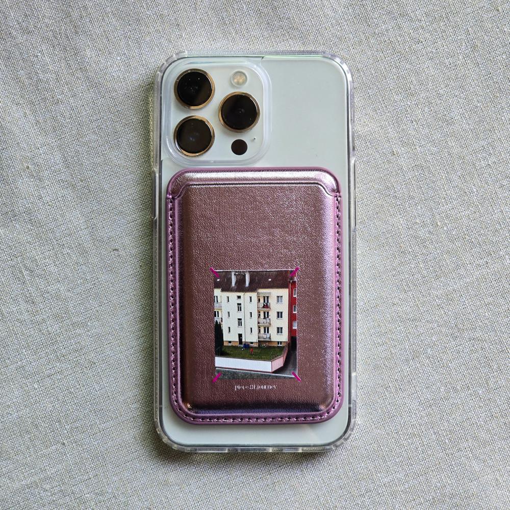 맥세이프 카드수납포켓 Pink garden (핑크실버)