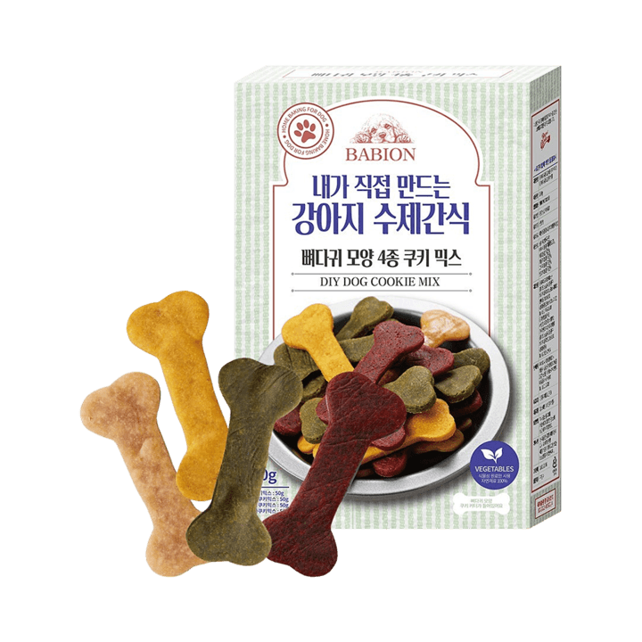 바비온 수제간식 뼈다귀 모양 쿠키믹스 4종
