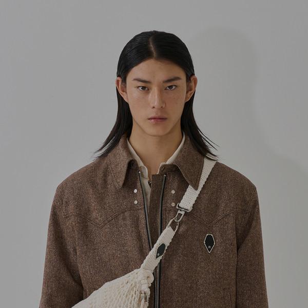 CELECO CROCHET MESH CROSS BAG / CREAM