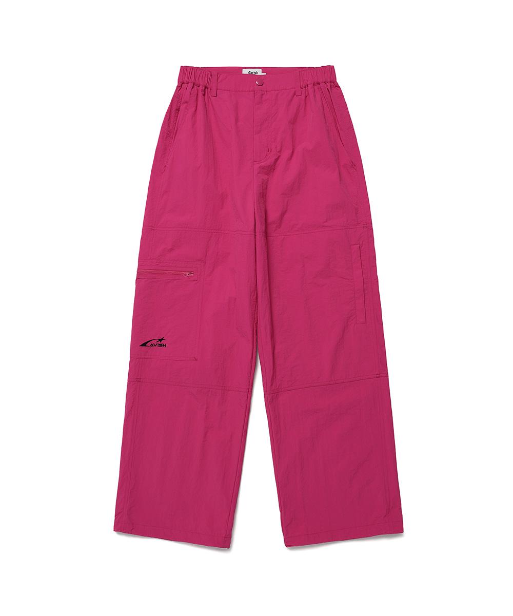NYLON SPACE CARGO PANTS[PINK]