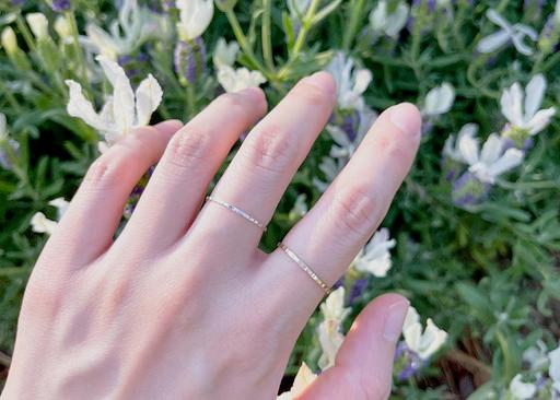 Delicate Hammered Stackers 실반지
