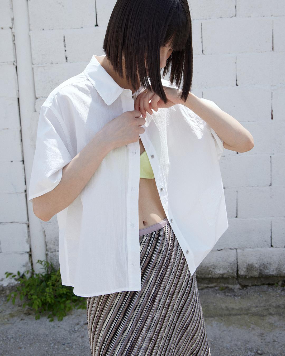 breeze cotton shirt (white)