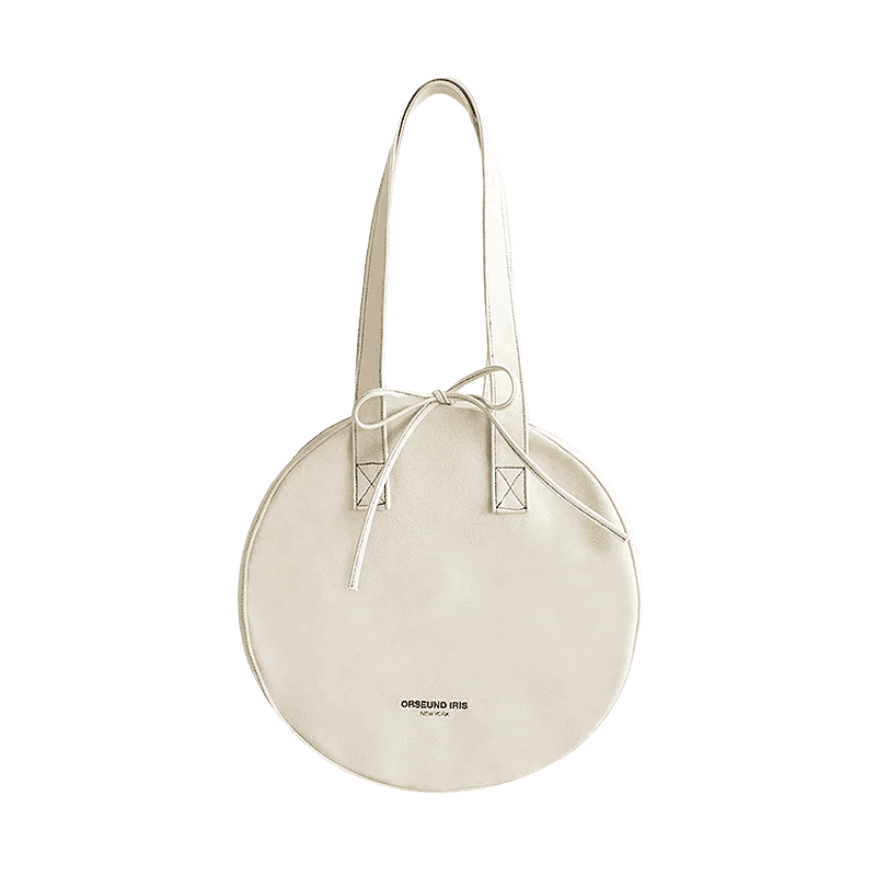 [ORSEUND IRIS] 15" Canvas Circle Tote