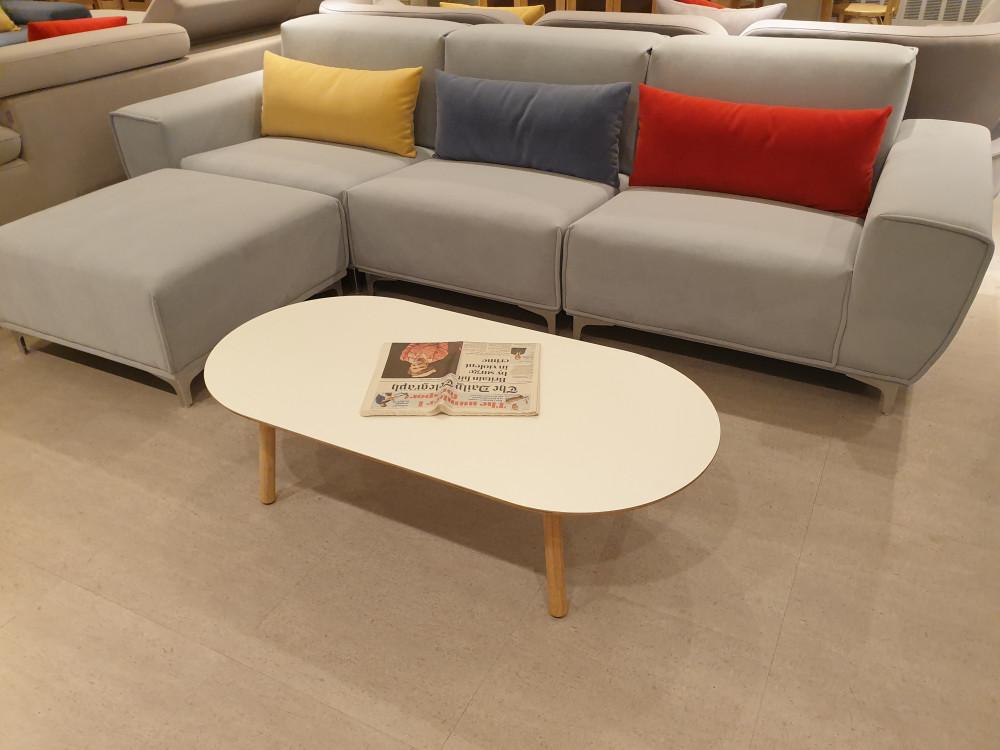 오노홈 동그리 좌식 거실 테이블   좌탁 쇼파 라운드 화이트