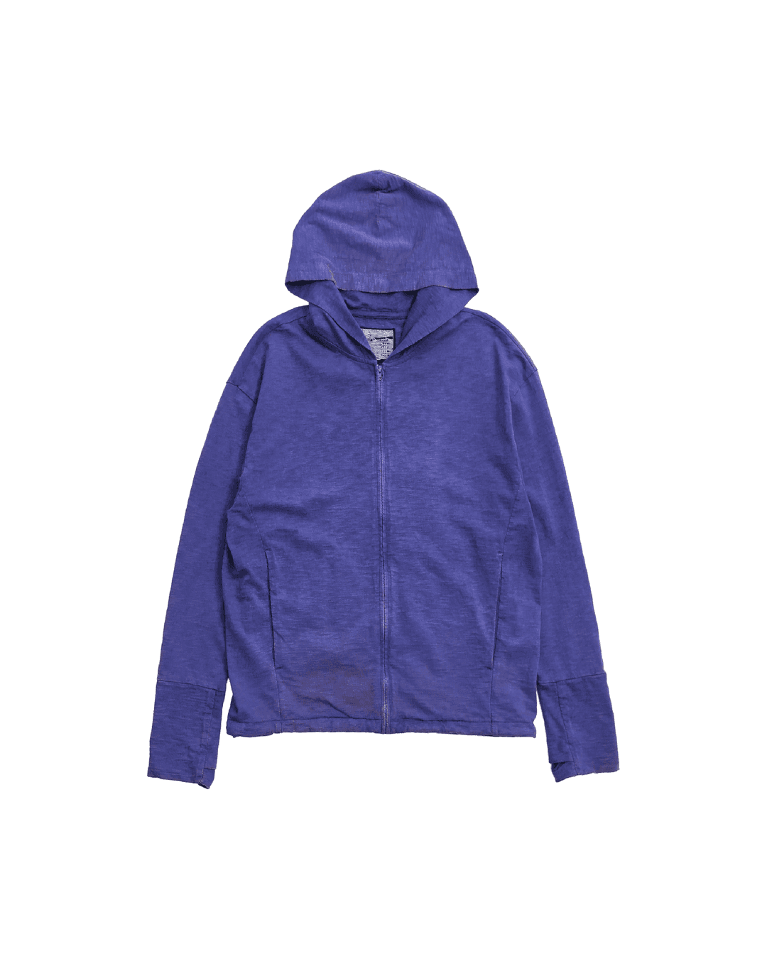 BLEACHED SLUB HOODED ZIP UP (BLEACHED BLUE)