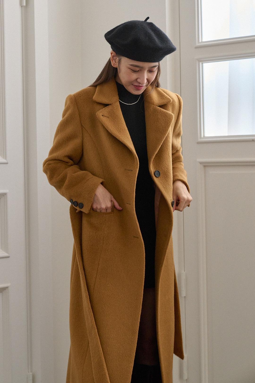 Baby Alpaca Maxi Coat camel