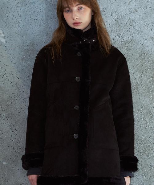 Classic Mustang Coat in Black/Black