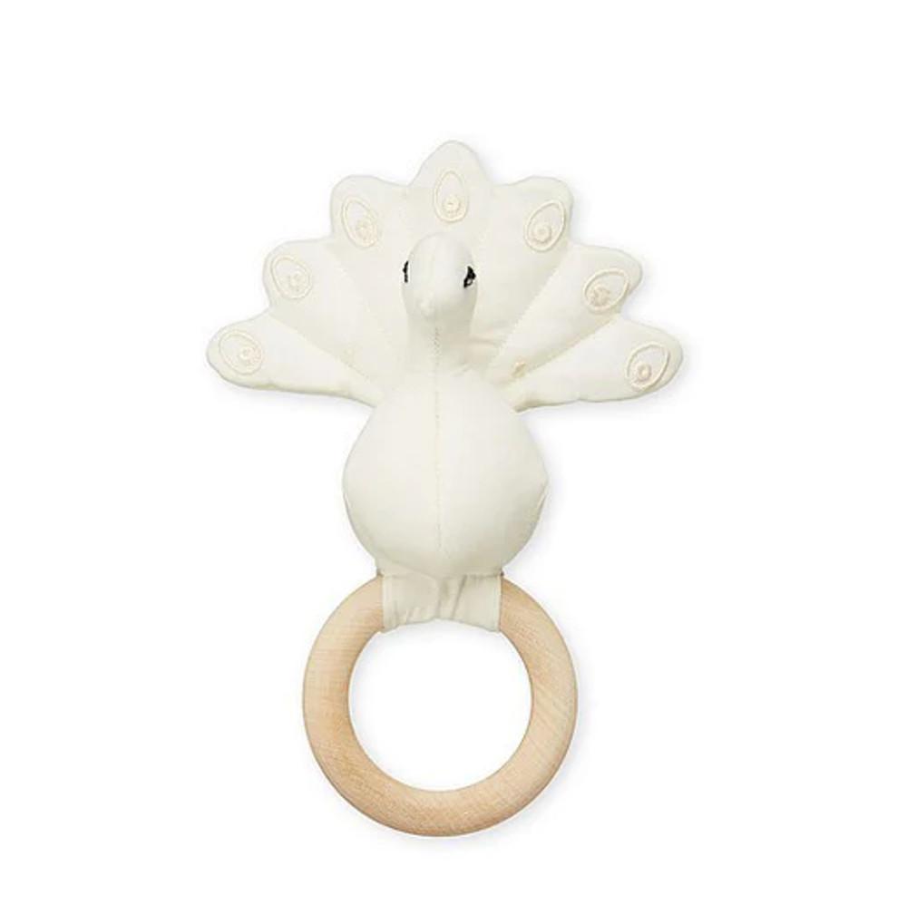 캠캠코펜하겐 공작 딸랑이 크림화이트 CAMCAMCOPENHAGEN PEACOACK RATTLE 아기용품 출산 임신 선물