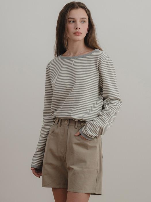 Cookie stripe t-shirt (gray)