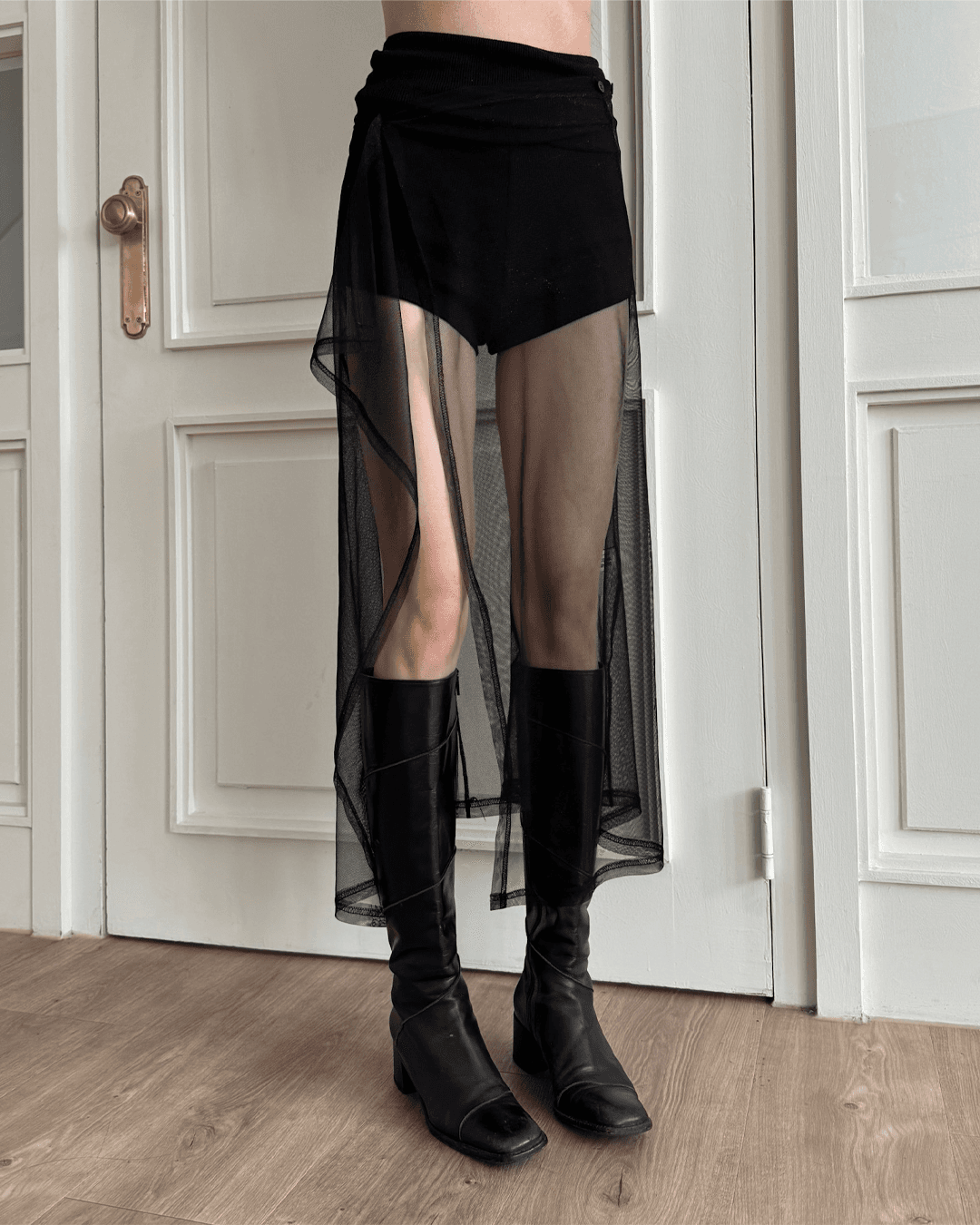 See through layered skirt