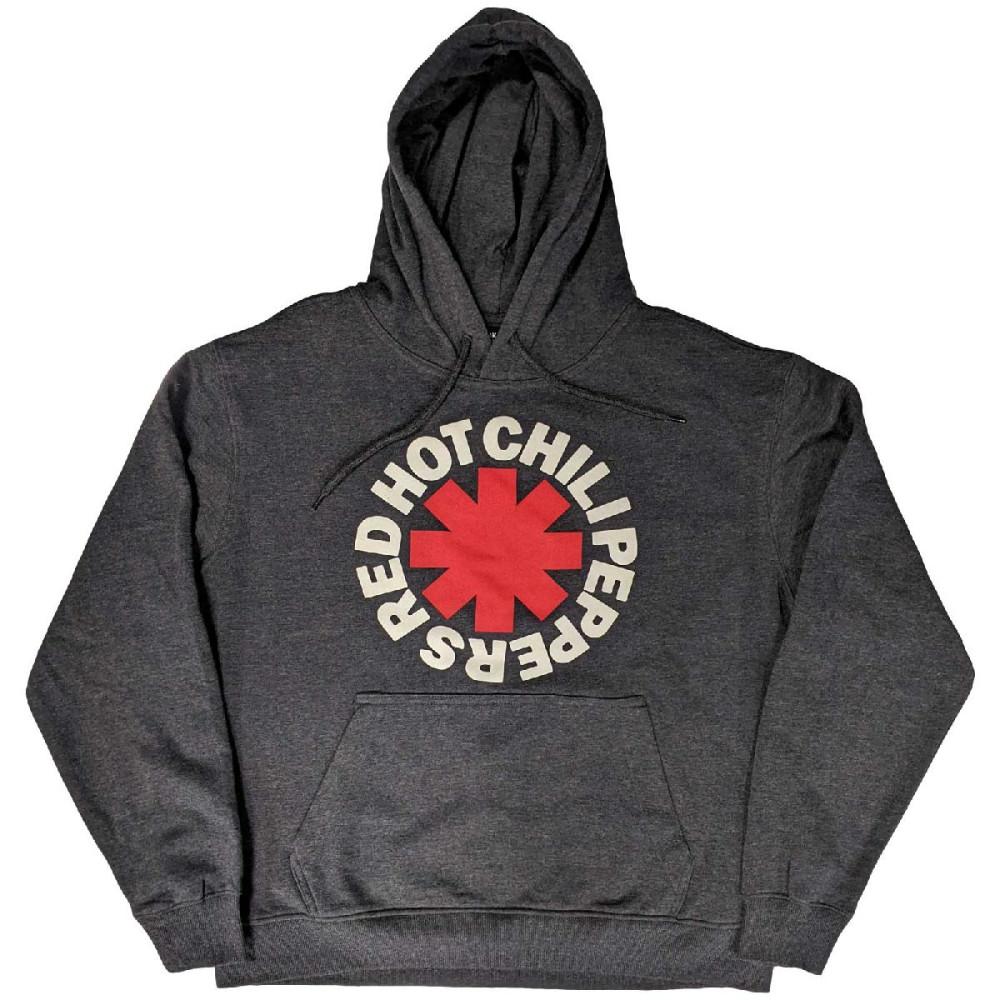 [L 국내배송] 공식 RED HOT CHILI PEPPERS RHCP 레드 핫 칠리 페퍼스 Classic Asterisk 후드 티셔츠 (차콜)
