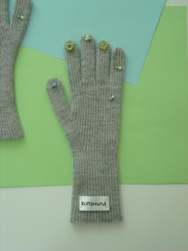 Button Home Gl🧤ves - gray