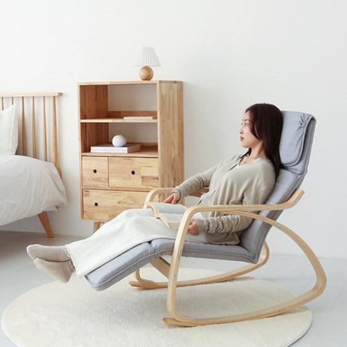 패브릭 1인용흔들의자 푹신한 안락의자 쿠션의자