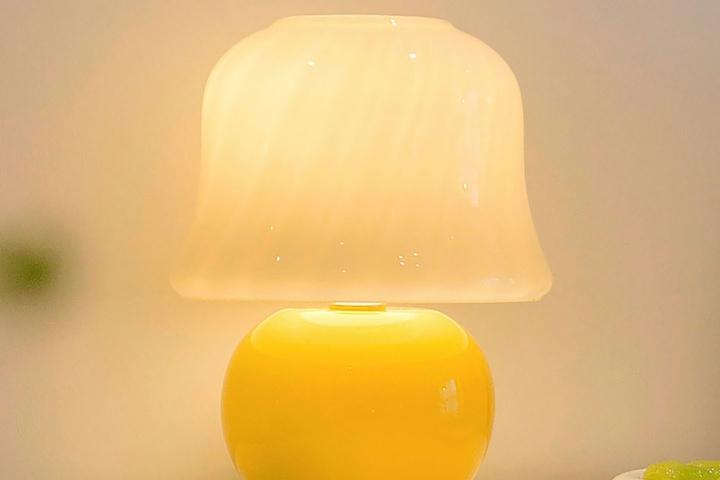 [해외] 레트로 유리 머쉬룸 무드등